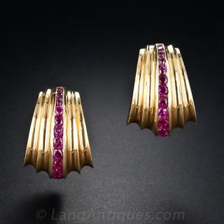 Ruby Retro Earrings