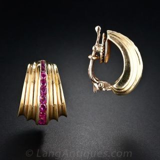 Ruby Retro Earrings