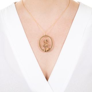 Ruser Poodle in a Hoop Pendant
