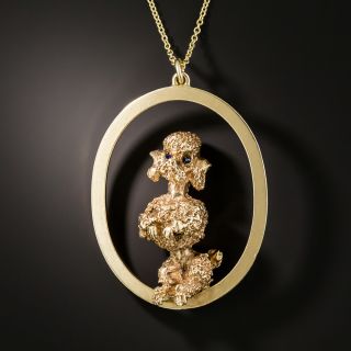 Ruser Poodle in a Hoop Pendant - 3