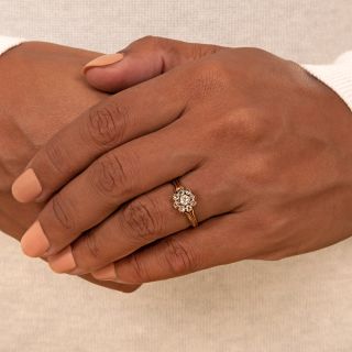 Russian Antique Diamond Cluster Ring