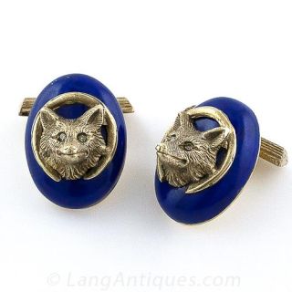 Russian Fox Head Cufflinks