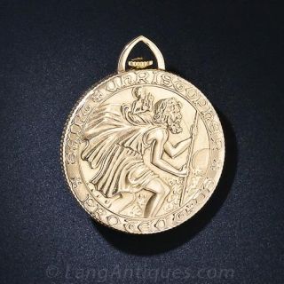 Saint Christopher Medal Pendent Watch