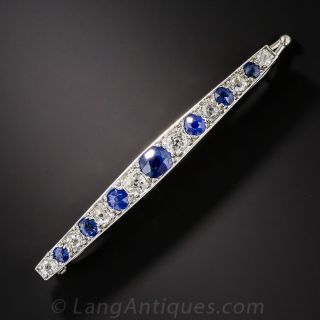 Sapphire and Diamond Barrette 