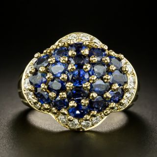 Sapphire and Diamond Cluster Ring - 3