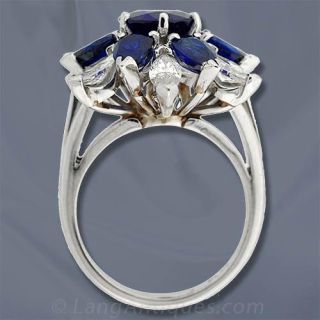 Sapphire and Diamond Cocktail Ring