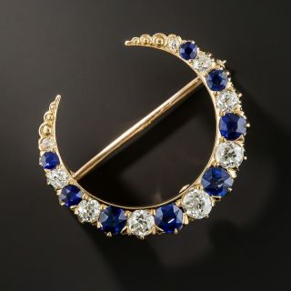 Sapphire and Diamond Crescent Pin by Bailey Banks & Biddle