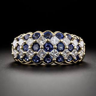 Sapphire and Diamond Five-Row Band - 3