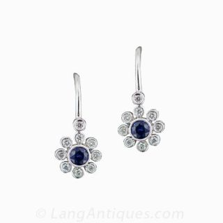 Diamond Sapphire Earrings