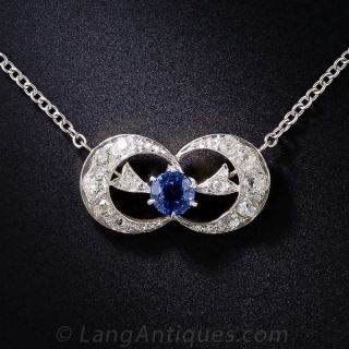 Sapphire and Diamond Pendant