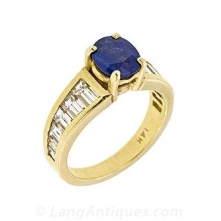Sapphire and Diamond Ring