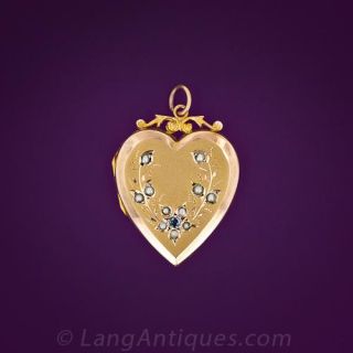 Victorian Gold Heart Locket