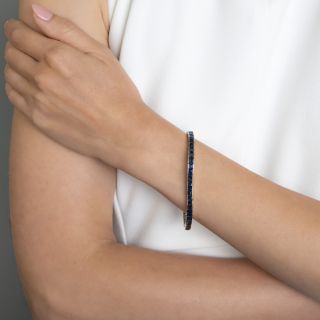 Sapphire Straight Line Bracelet