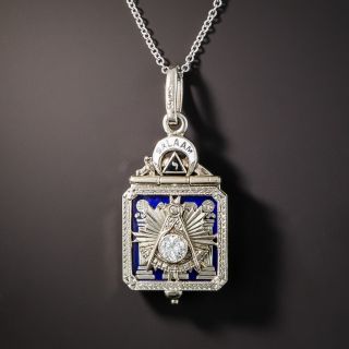 Scottish Rite 32 Degree Masonic Diamond and Enamel Pendant/Fob c.1930 - 2