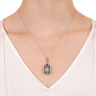Scottish Rite 32 Degree Masonic Diamond and Enamel Pendant/Fob c.1930