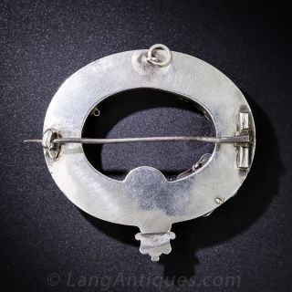 Scottish Silver and Agate Garter Brooch