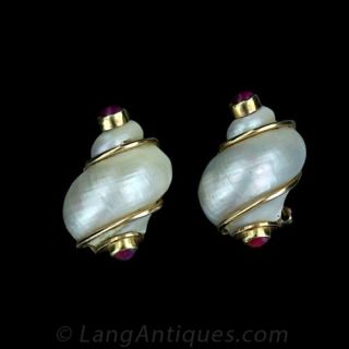 Seaman Schepps Shell Earrings