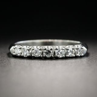 Seven-Stone Platinum Diamond Wedding Band