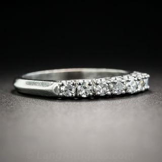Seven-Stone Platinum Diamond Wedding Band