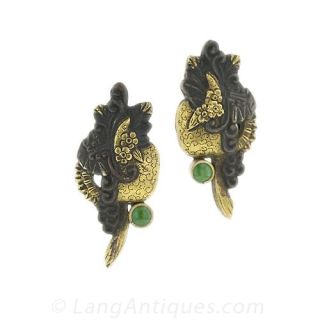 Shakudo Jade Earrings