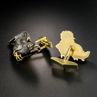 Shakudo  Menuki Cuff Links by Gumps