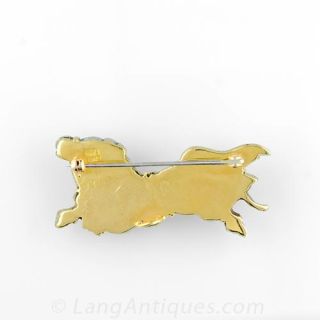 Shibuichi Horse Brooch from Gumps of San Francisco