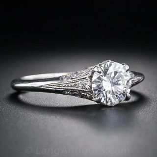 Shreve & Co. .80 Carat Edwardian Style Engagement Ring