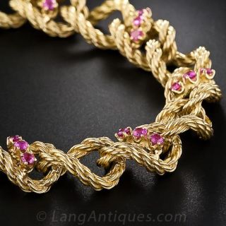Shreve & Co. 18k Gold and Ruby Bracelet