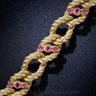 Shreve & Co. 18k Gold and Ruby Bracelet