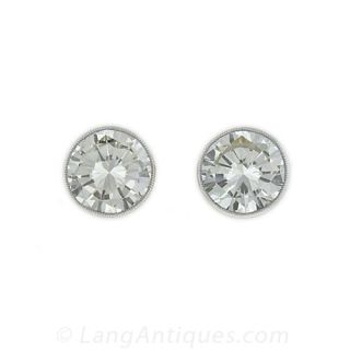 Antique Diamond Stud Earrings