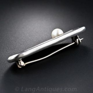 Silver and Pearl Pin