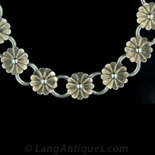 Silver Flower Necklace