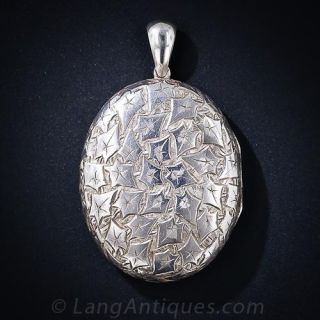 Silver Ivy Leaf Locket