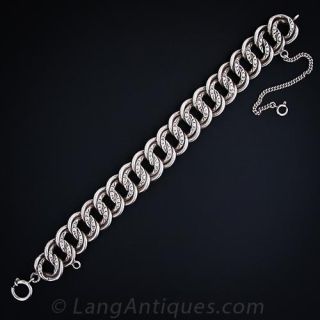 Silver Repousse Link Bracelet