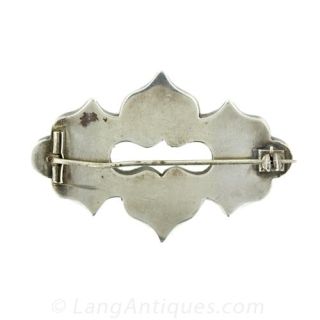Silver Scottish Brooch with Agate