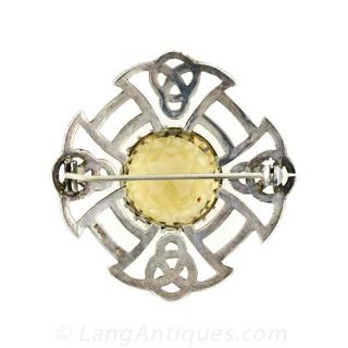 Silver Scottish Brooch with Cairngorm