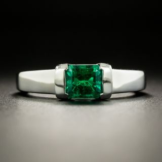 Sleek .74 Carat Emerald Ring - 2