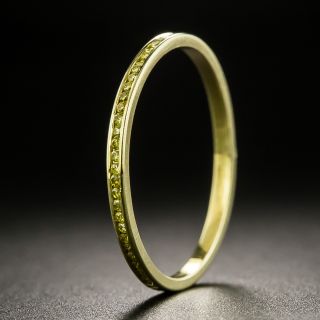 Slim Yellow Sapphire Eternity Band - Size 6 1/2 - 1