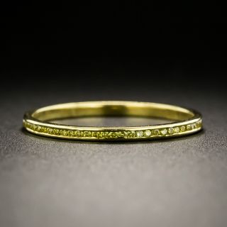 Slim Yellow Sapphire Eternity Band - Size 6 1/2