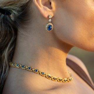 Sloan & Co. Pair of Montana Sapphire Bracelets/Choker