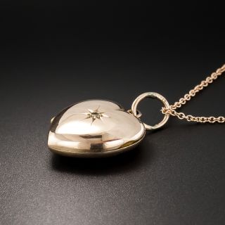 Small 9K Rose Gold Heart Locket