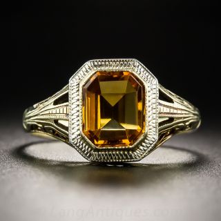 Small Art Deco Citrine Ring