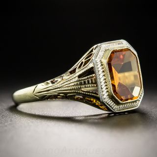 Small Art Deco Citrine Ring