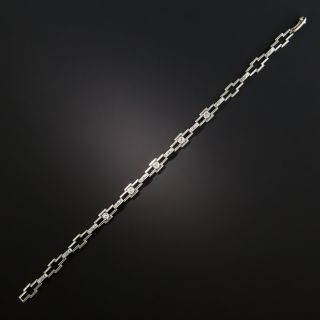 Small Art Deco Platinum Diamond Bracelet