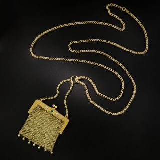 Small Mesh Purse Necklace - 3