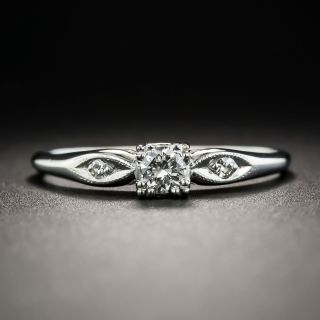 Small Mid-Century Diamond Wedding Set