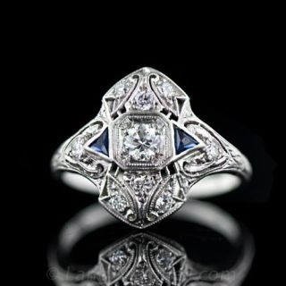 Small Scale Art Deco Diamond Dinner Ring