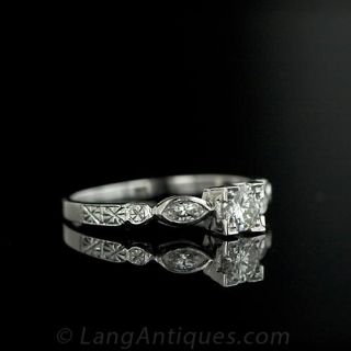Small Scale Art Deco Style Diamond Ring