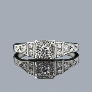 Art Deco Diamond Engagement Ring 