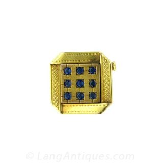 Small Scale Victorian Sapphire Brooch Main View